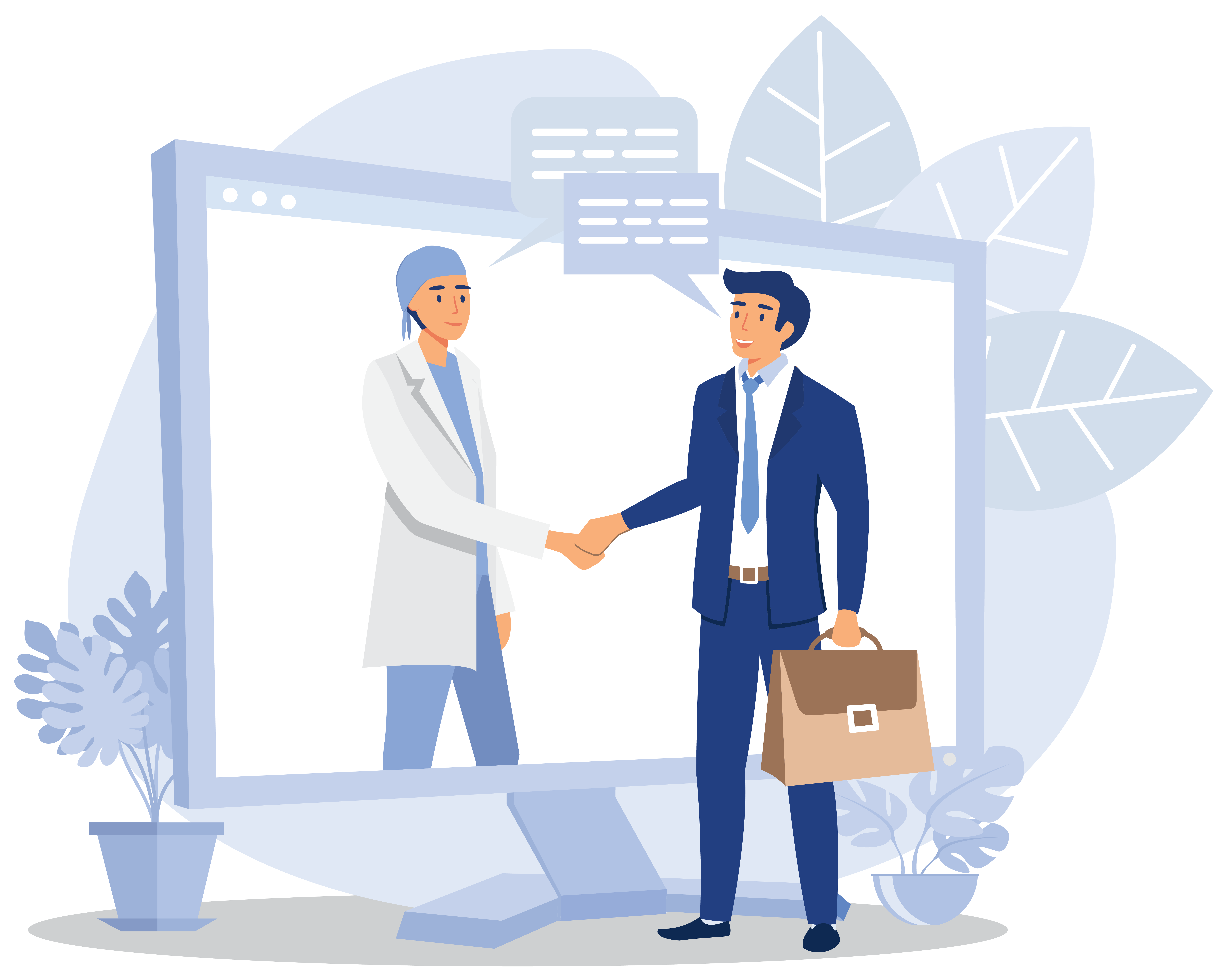 Artboard 9PD3 physician and doctor on screen graphic