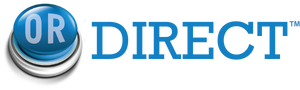 OR Direct written logo with emblem